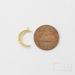 달 펜던트 10mm x 15mm  [P0076_G] : 비즈포유