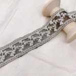 복고풍 진주 자수 레이스 리본 테이프 : 요고조고 패브릭