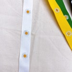 2.5cm 민들레 자수 리본 테이프 H0656 : 요고조고 패브릭
