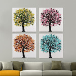 거실 인테리어 사계절 해피트리 나무그림 캔버스액자 집들이선물 카페액자 : 홈인데코
