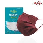 마이데이즈 MB필터 레인보우 국산 일회용 컬러덴탈마스크 중형 색깔 유색 무지개 색상 : MYDAYS