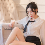 c9609 여비서 여교사 코스프레 오피스룩 남자친구 섹시이벤트 할로윈 의상 클럽룩 코스튬 : 섹시란제리 비밀리에