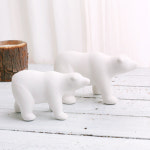 행운 북극곰 화이트 세라믹 오브제 동물장식(2마리세트) : 리스트샵