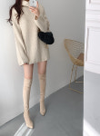 [SALE]스웨이드 니하이 롱 부츠 : 이즈카민