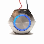 PX19CM-P10Y-E 19파이 3색 자동복귀 LED 메탈 방수스위치 : 스위치올