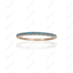 1+1 선물 실버925 터키석 은반지 12월 탄생석 천연원석 세팅 핑크골드 레이어드 반지 : OWNS