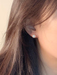 실버925 기본 진주 귀걸이 5mm 8mm : 유얼 모닝