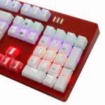 앱코 해커 K8700 카일 광축 완전방수 크리스탈 키캡 (레드 바디,화이트 키캡,클릭) : 호연디지털