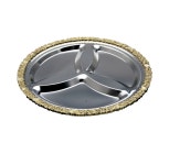 스텐 3구 안주접시 3절 원형안주쟁반 굽쟁반 레스토랑 부페용품 : 신기종합주방