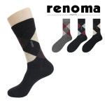 [레노마] RM1505 남성 아가일 장목 양말 : NY코튼클럽