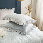 60수 아사면 프릴 헤라 블루 차렵이불 Q/SS/침구/싱글이불/퀸이불 : 예지나홈