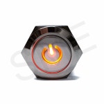 QN19-C5 전원 5색 자동복귀 온오프 LED 메탈 방수스위치 IP65 : 스위치올