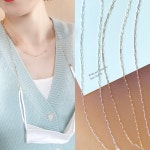 양쪽 목걸이줄 마스크목걸이 목걸이스트랩 목줄 마스크끈 고리걸이 분실방지 925 은목걸이 실버 체인 순은 목걸이 안경줄 안경 고리 성인 : 문스샵