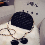 (무료배송)2020 새로운  숙녀 가방 체인 작은 가방 레이스 쉘 가방 복고풍 작은 가방 : 신흥마켓