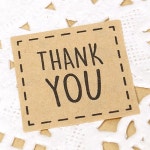 스티커 B-80 땡큐 스티커 감사 스티커 사각 (가로 2.5cm 세로 2.5cm) 28개씩 10장(총 280개) : 연두팩