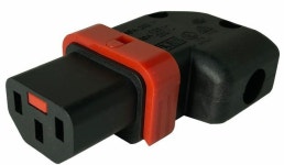 C13 IEC LOCK  RE-WIREABLE ANGLED CONNECTOR,  Power Entry Connector 10A/250VAC - PA130100RBK : 멥스코퍼레이션