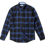 남자 와이셔츠 체크 기모 긴팔 헨리넥 셔츠 남방 오버핏 : 아시