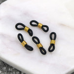 안경줄 고리 - 검정+골드(2개 1세트)/안경줄만들기/악세사리부자재 : 룸비니비즈