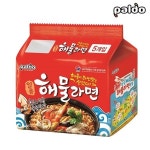 팔도 일품 해물라면 멀티(5입) 1팩 봉지라면 해물탕면 : 마시자닷컴