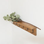 키걸이 엔틱 빈티지 우드 나무 원목 미니 벽걸이 후크 벽선반 소 : 엔플로르