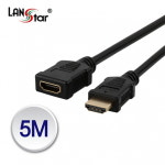 포케이미디어 [LANstar] HDMI 1.4케이블, 19P M／F Black, 4K 30Hz, 5M : 4kmedia