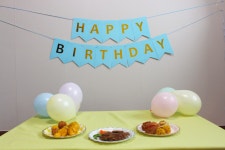 (only파티용품) 강아지 고양이 생일파티용품 생일초 가랜드 풍선 고깔 접시3종 테이블보 : 멍냥이수라간