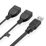 USB 연장 Y형 케이블 USB 2.0 보조전원 외장하드 연결선 0.3m MBF-UF203YP : 디옵텍