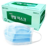 [50매] 유한킴벌리 일회용 덴탈 마스크 대형 3중필터 국산 : 비타마니아