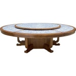 엔틱 원목 고급레스토랑 맞춤 제작하다   신중국식 고전적인 명청청자 식탁 의자 조합 : 스토어효