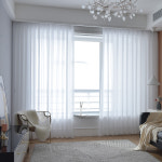 홈앤창 호텔식 2배나비주름 쉬폰커튼 (가로 150 2장) : 홈앤창