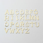 이니셜 A-Z 펜던트 (올인원) [P0078_G_all] [17mm x 22.5mm] : 비즈포유
