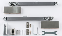 도무스 슬라이딩레일 유리문 DSC624 양댐핑 60kg 레일2m포함 : 대성철물