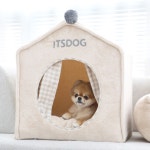 마이앨리스독 2컬러 사이즈 M 극세사 프레임 하우스 명품 강아지방석 마약방석 애견쿠션 예쁜 강아지집 : 마이앨리스독