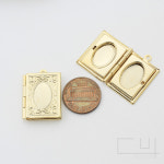 프레임 로켓 펜던트 [19mm x 21.5mm] [P0083_G] : 비즈포유