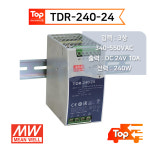 민웰 TDR-240-24 / 3상 입력 340-550VAC 출력 DC 24V 10A SMPS 찬넬형 파워서플라이 : elecmarket