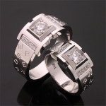 14K 18k 커플링 금 명품 H3495 한쌍(남+여) 이니셜무료 : 로미오골드