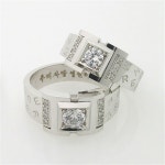 14K 18k 커플링 금 명품 H3495 한쌍(남+여) 이니셜무료 : 로미오골드