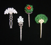 우아한 천연 비취옥 뒤꽂이 : 비단마루 장신구마켓