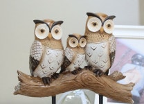 [무료배송] 나무위 패밀리 부엉이 장식품 2P세트 풍수인테리어 개업선물 : 일리마 마켓