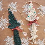 마크라메 골드링 트리 / 크리스마스트리 크리스마스소품 감성소품 핸드메이드 월행잉 인테리어소품 : 베이지블라썸