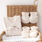 오가닉 도트 아기 소 배냇저고리 만들기 세트 태교바느질 DIY 사계절용 : 뽀야베이비