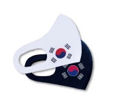 태극 마스크 화이트 블랙 자외선 차단 연예인 통기성 세탁 가능 단독 포장 : 영트립