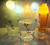레트로 유리컵 막걸리잔 언더락 왕소주컵 딱한잔 예쁜 맥주잔 : 부용글로벌