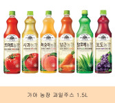 가야농장 오렌지 토마토 사과 당근 알로에 포도1.5L 6종 12입 과일주스 : 드링킹덤