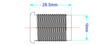 SM-P19ZM-LX-B 19파이 선타입 버튼 방수 메탈 터치 온오프 스위치 DC 12V : 스위치올