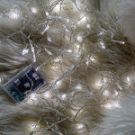 OK파티 LED100P전구건전지형(투명선백색) : 듀니