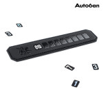 와인아트 블랙슈트 가죽 주차알림판 오토반 전화번호 심플한 투명양면테이프 부착형 : 카알리