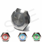 PX19CM-P10Y-E  R,G,B  3색 19파이 자동복귀 LED 메탈 방수스위치 : 스위치올