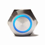 PX19CM-P10Y-E  R,G,B  3색 19파이 자동복귀 LED 메탈 방수스위치 : 스위치올