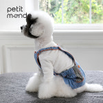 쁘띠몽드 엘르 린넨 오버롤 팬츠 강아지 멜빵바지 : 쁘띠몽드스토어